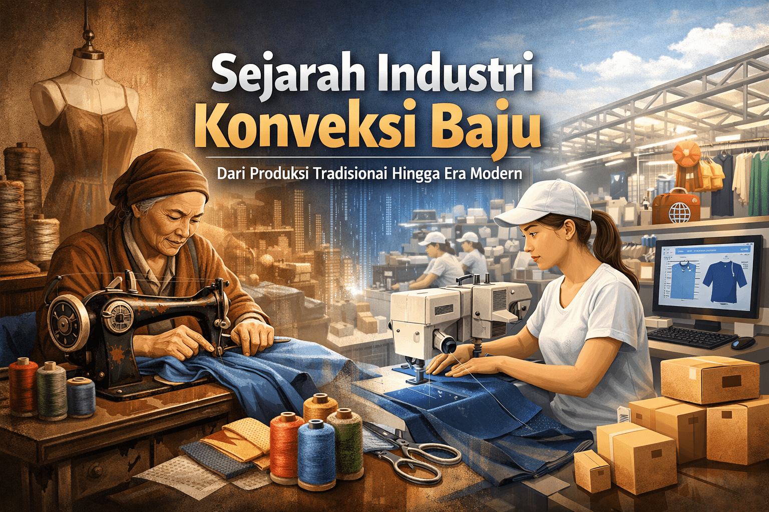 Sejarah Industri Konveksi Baju: Dari Produksi Tradisional hingga Era Modern