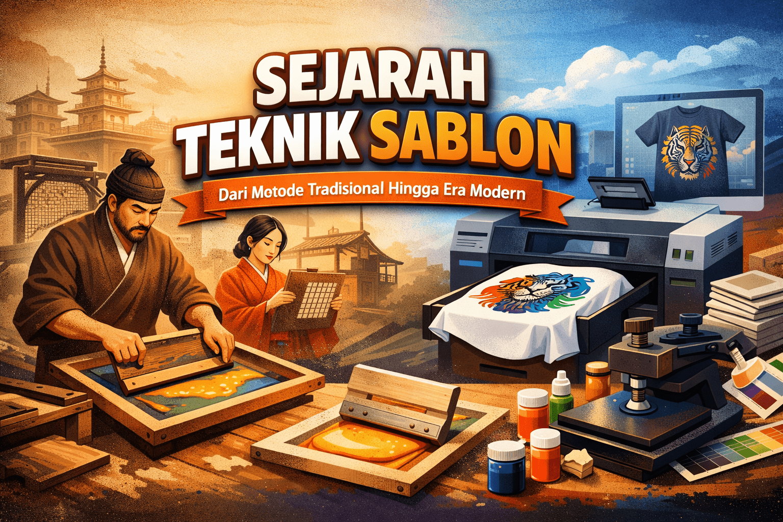 Sejarah Teknik Sablon: Dari Metode Tradisional Hingga Era Modern